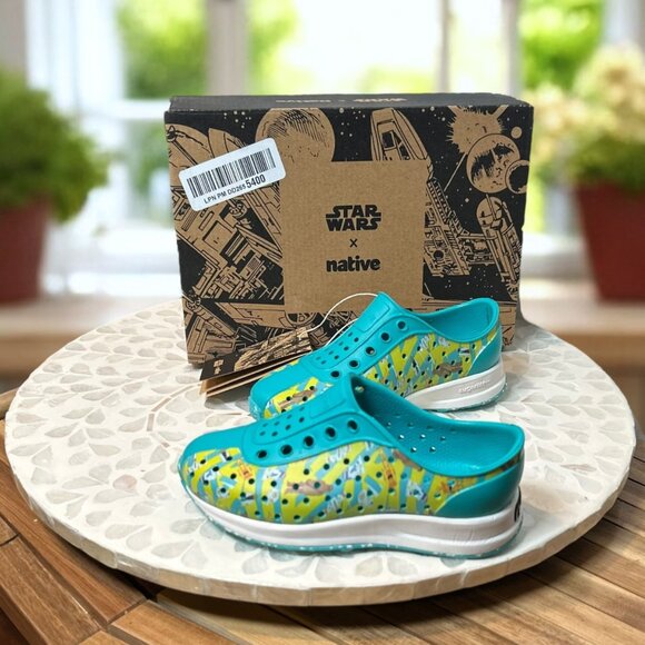 Native X Star Wars Limited Edition Kids Shoes C9 R2D2 Yoda Chewbacca Slip On - Picture 2 of 15